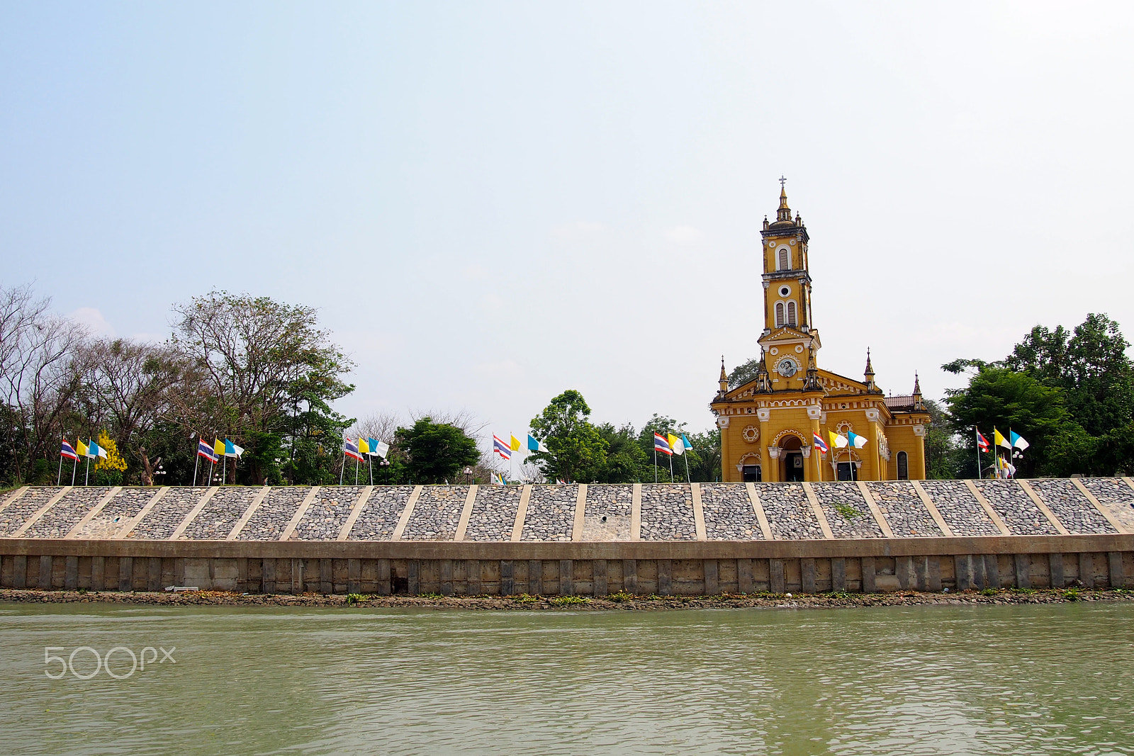 Olympus PEN E-P5 sample photo. Church @ the river photography