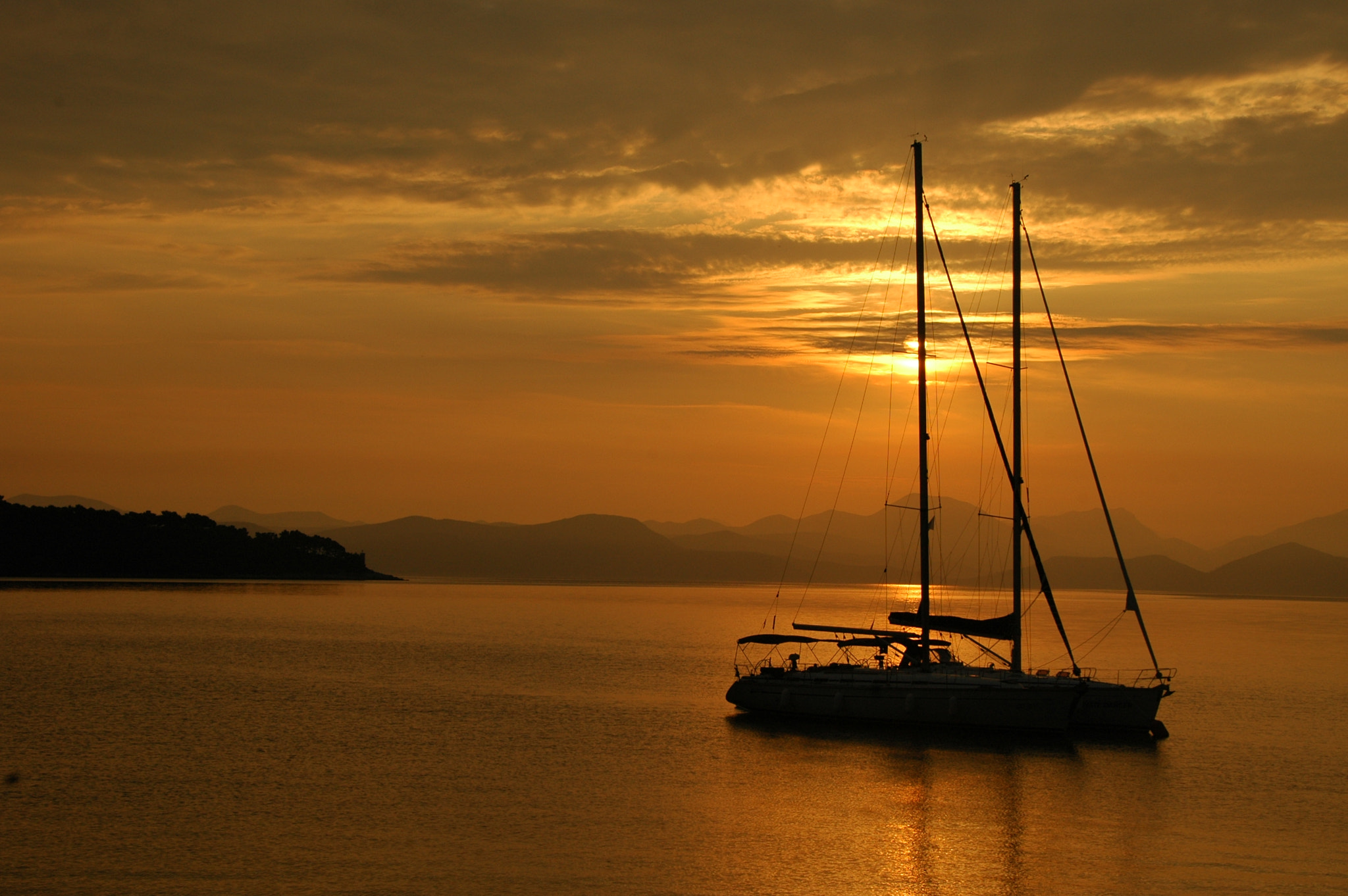 Nikon D70 sample photo. Croatian sunset photography