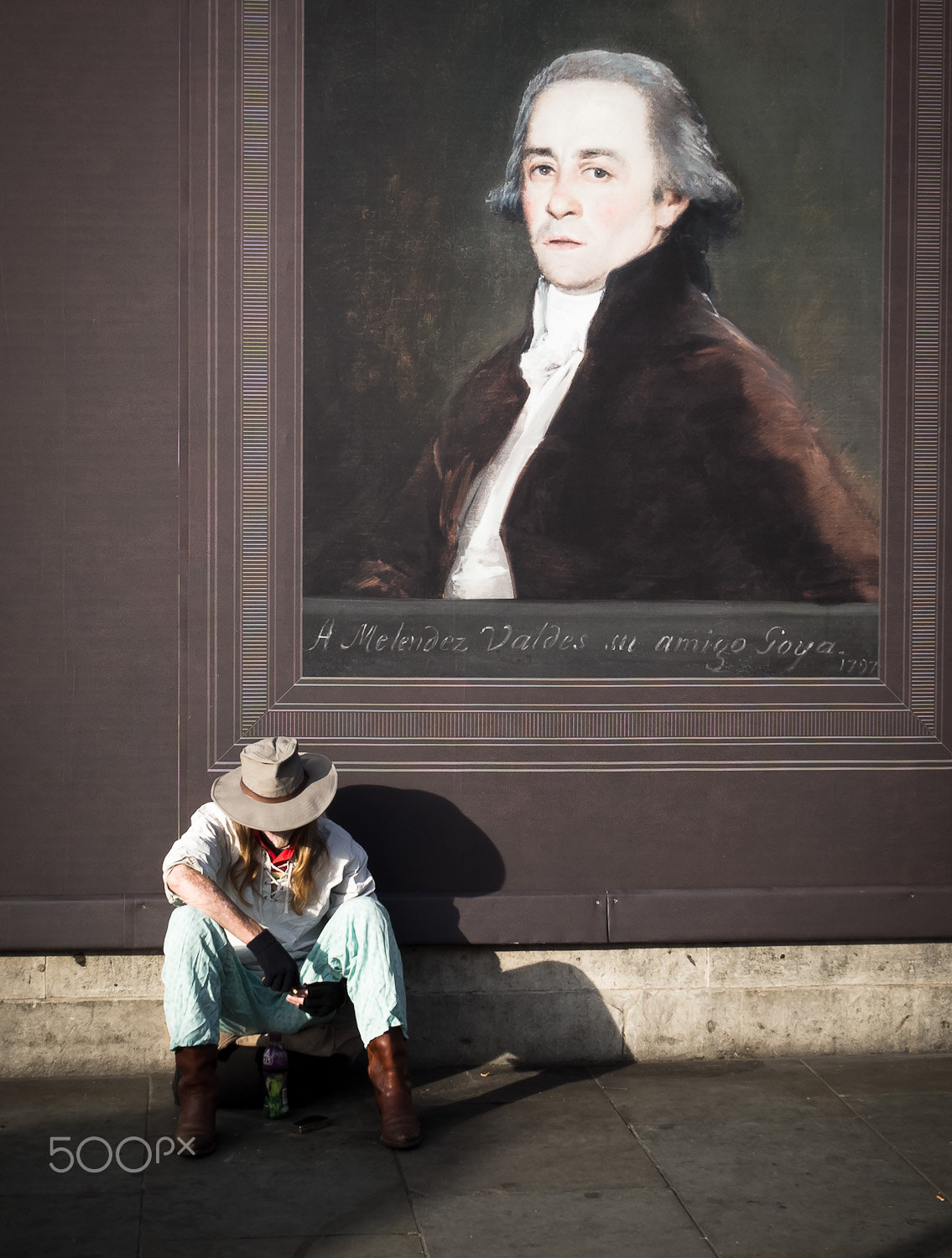 Olympus OM-D E-M10 + Olympus M.Zuiko Digital 17mm F1.8 sample photo. Cowboy at the national gallery, london photography