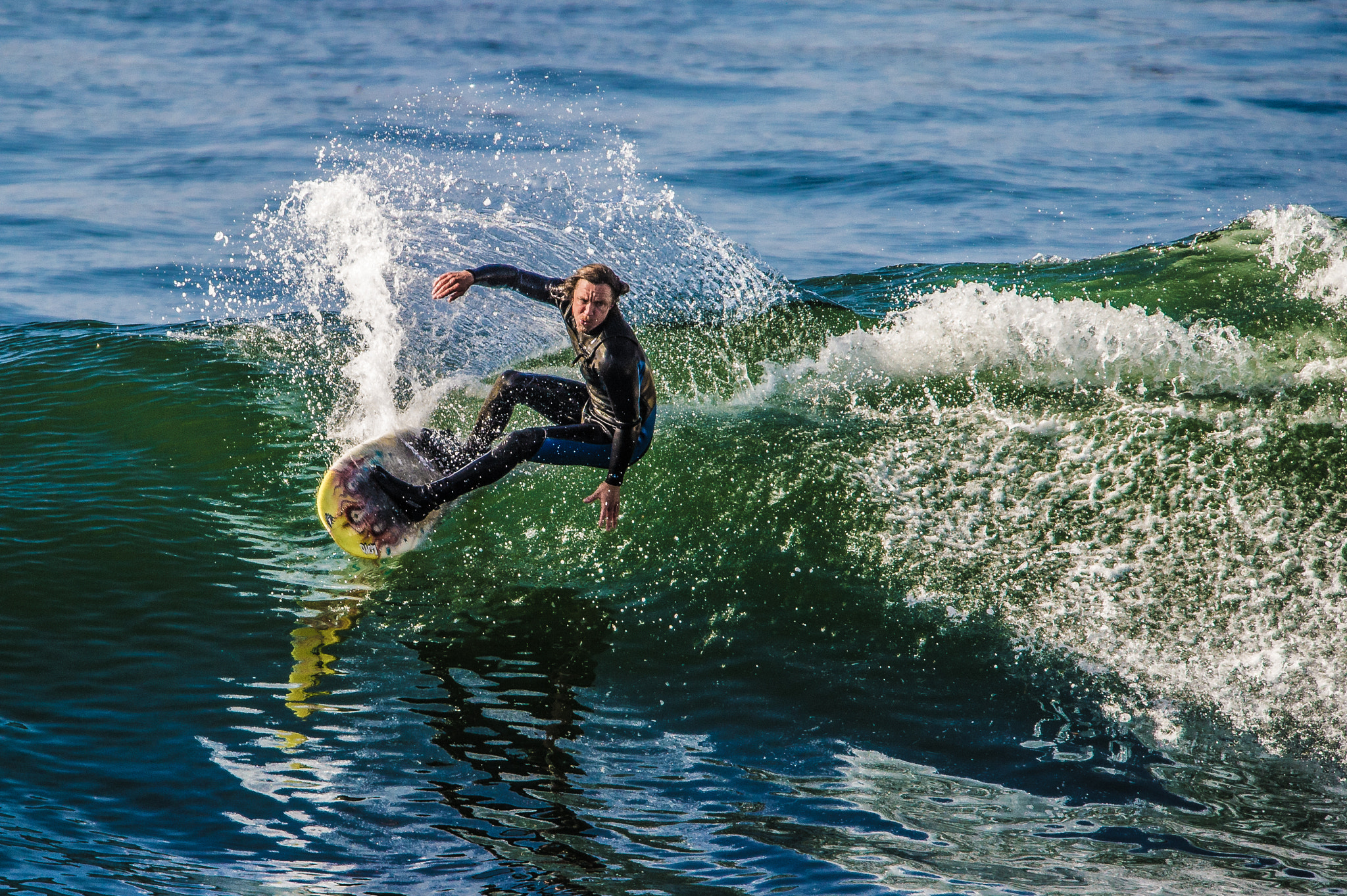 Nikon AF-S Nikkor 400mm F2.8D ED-IF II sample photo. Surfing santa cruz photography