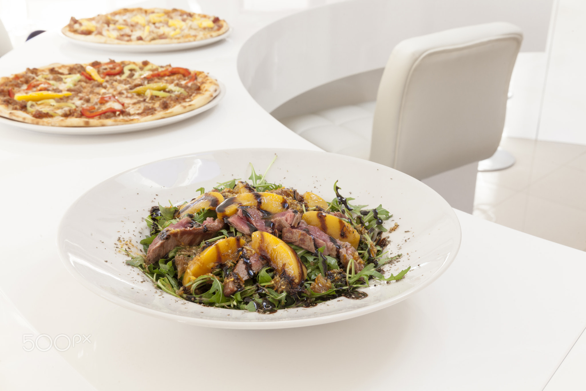 salad on white plate