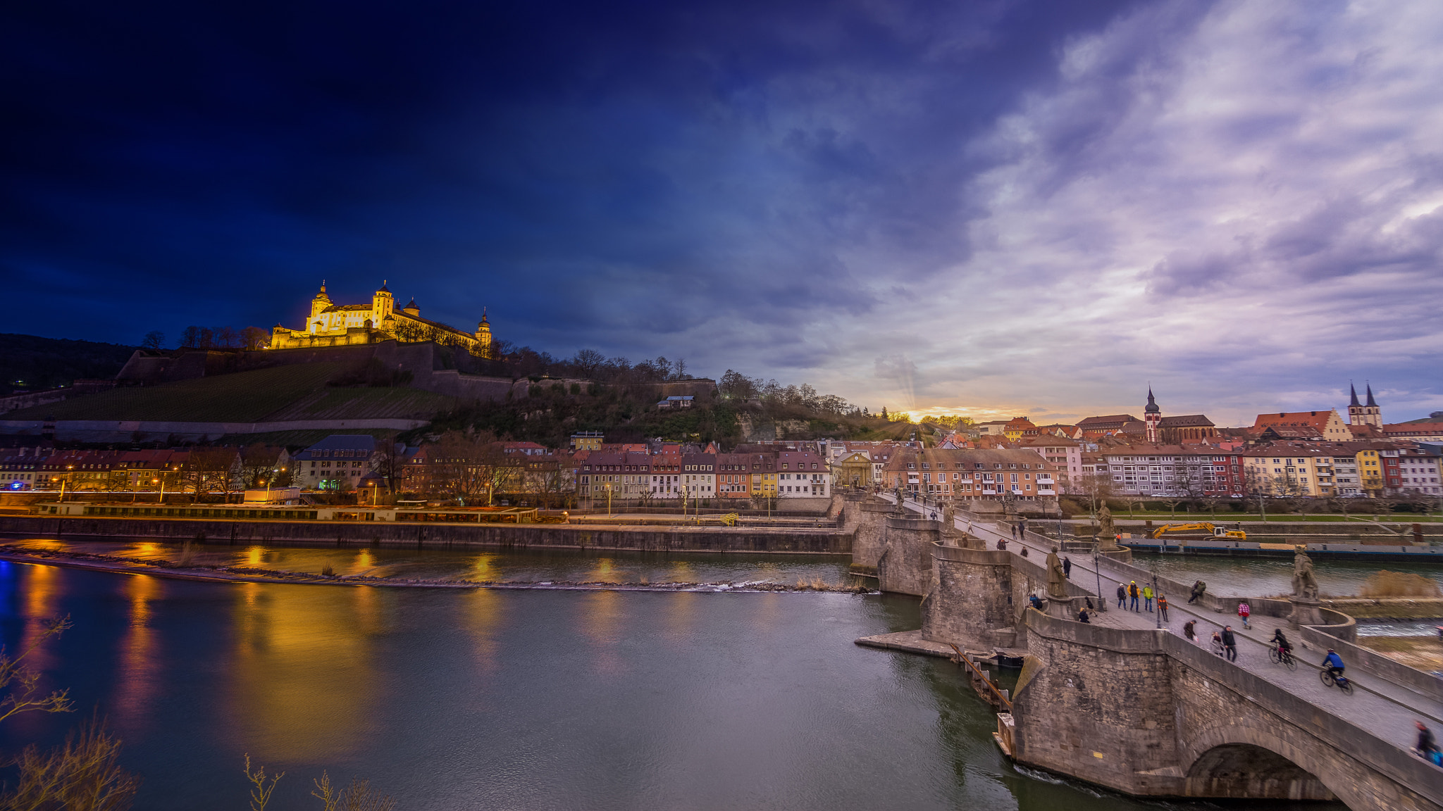 Sony a7 II + 20mm F2.8 sample photo. Day to night in würzburg, germany photography