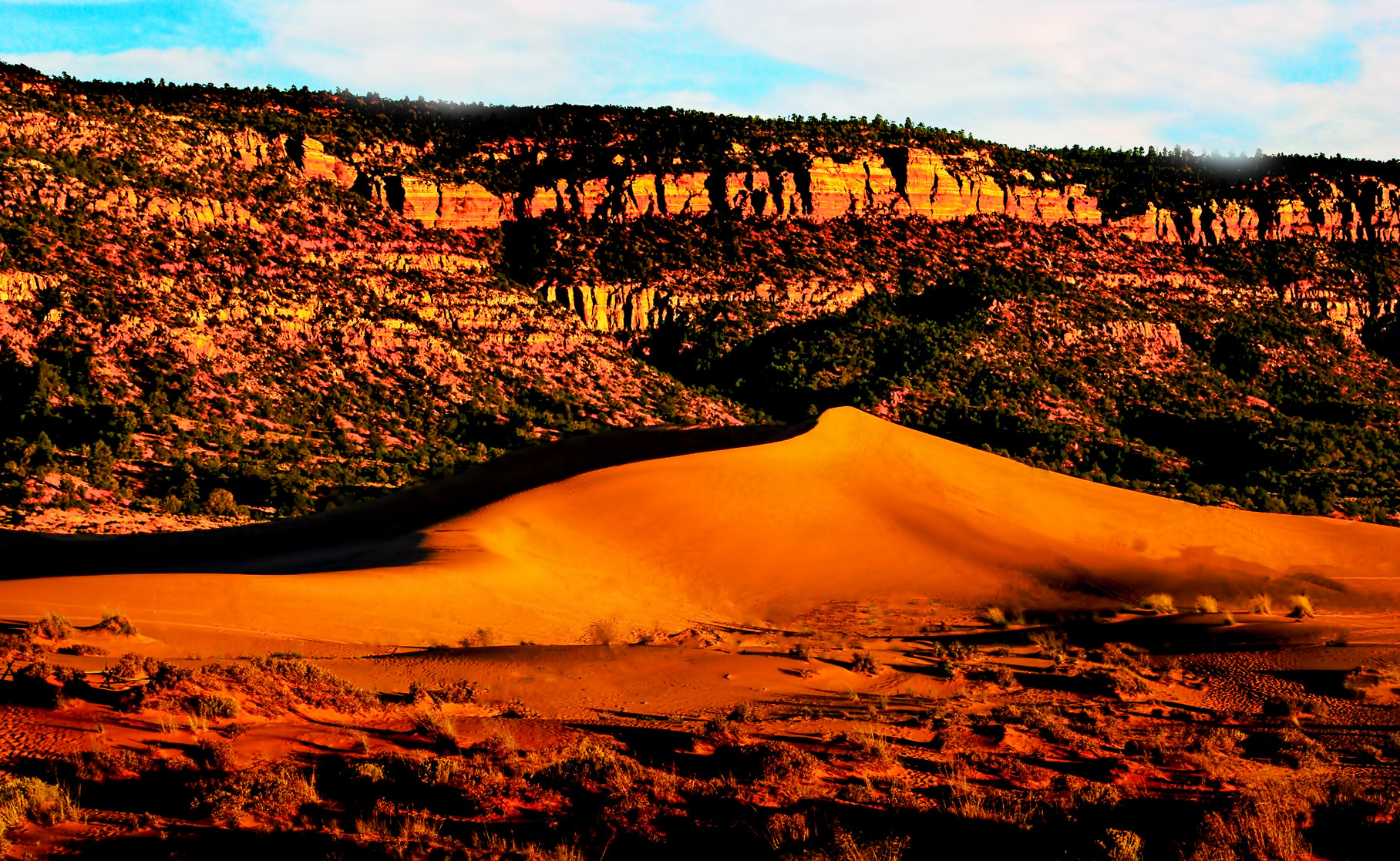 Pentax K200D sample photo. Coral dunes n/p  sunset photography