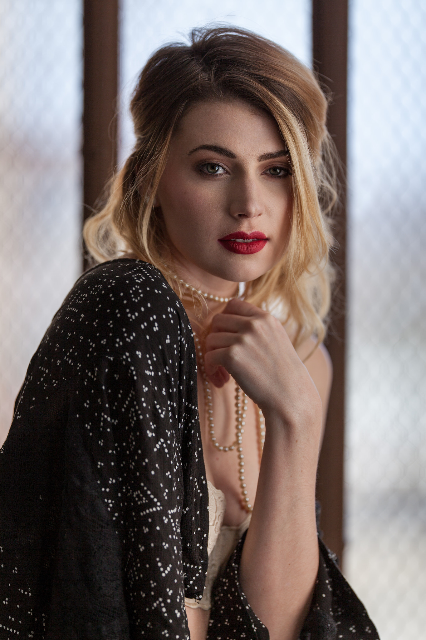 Canon EF 200mm F2L IS USM sample photo. Andrea by window photography