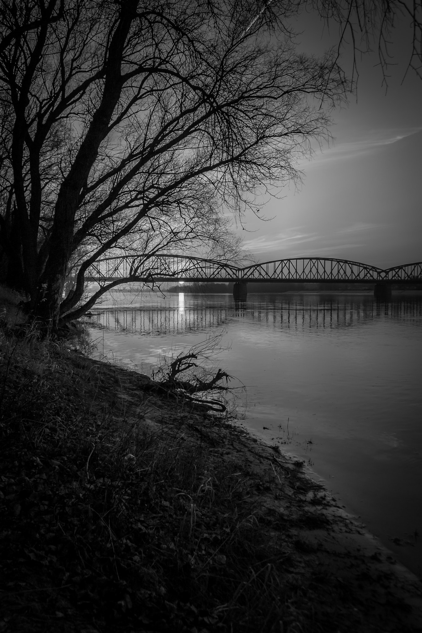 Canon EF-S 18-55mm F3.5-5.6 sample photo. Black and white bridge photography