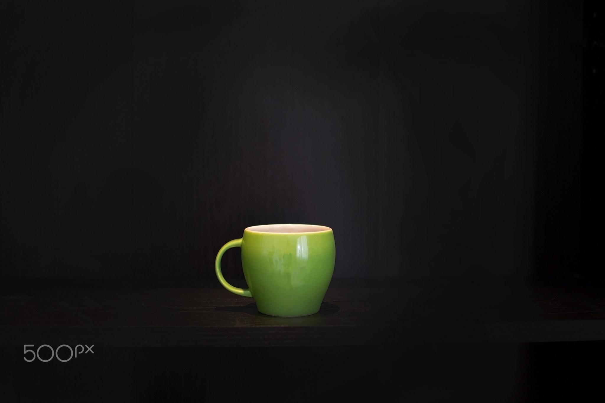 Green coffee mug