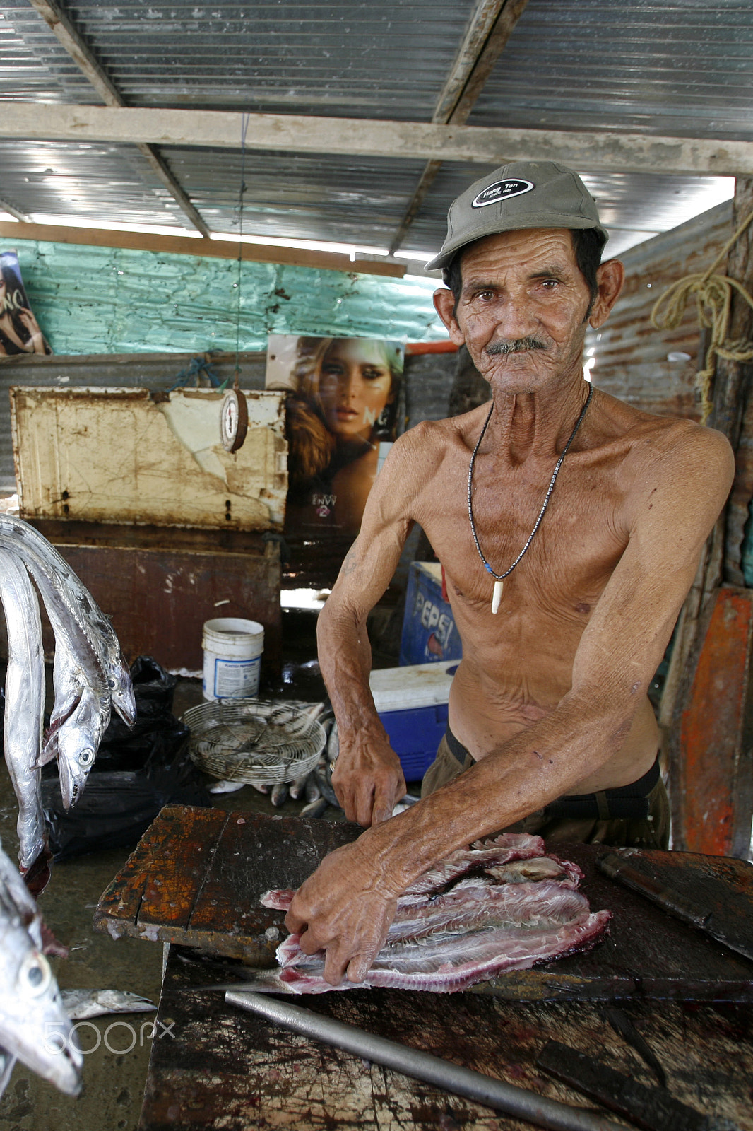 Canon EOS 5D + Canon EF 16-35mm F2.8L USM sample photo. South america venezuela isla margatita juangriego fish market photography