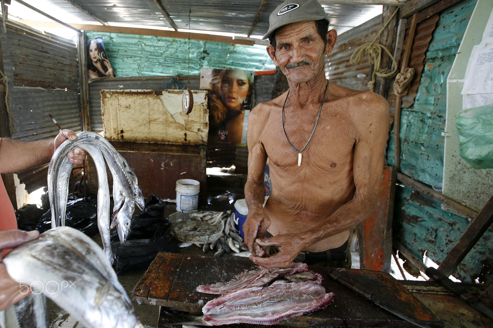 Canon EOS 5D + Canon EF 16-35mm F2.8L USM sample photo. South america venezuela isla margatita juangriego fish market photography