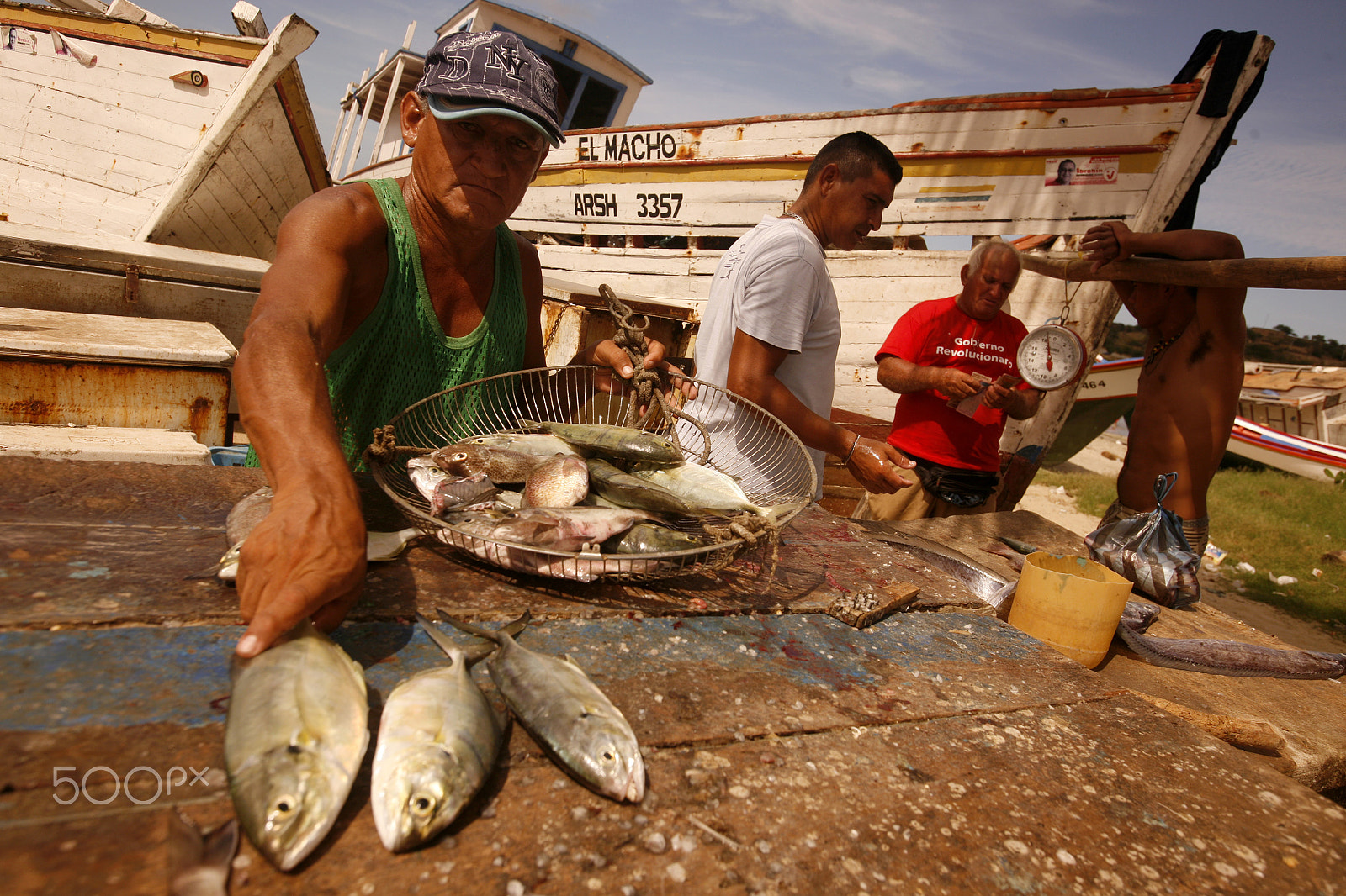 Canon EOS 5D + Canon EF 16-35mm F2.8L USM sample photo. South america venezuela isla margatita juangriego fish market photography