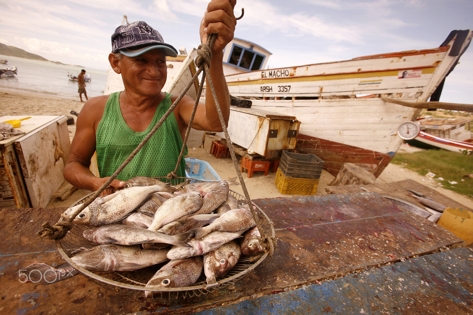 Canon EOS 5D + Canon EF 16-35mm F2.8L USM sample photo. South america venezuela isla margatita juangriego fish market photography