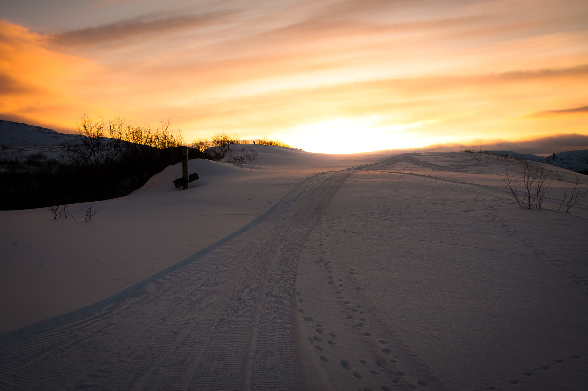 Canon EOS 40D + Sigma 20mm EX f/1.8 sample photo. Road to sunset photography