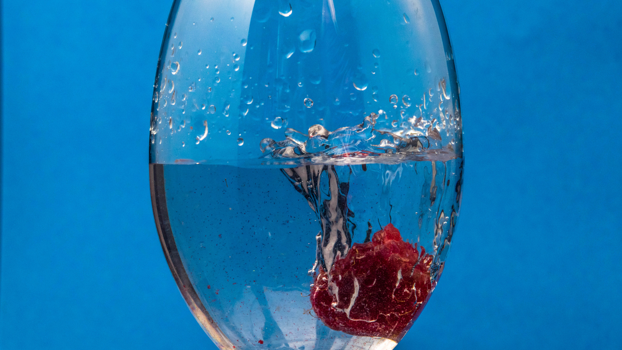 Sigma 50-150mm F2.8 EX APO DC HSM sample photo. Raspberry in the blue photography