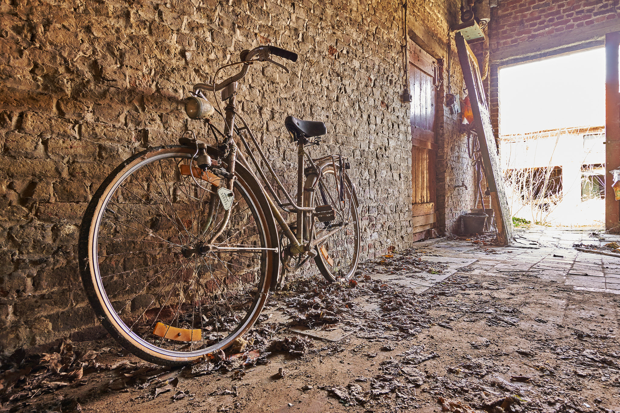 Sony ILCA-77M2 + 10-20mm F3.5 sample photo. Old bicycle against wall photography