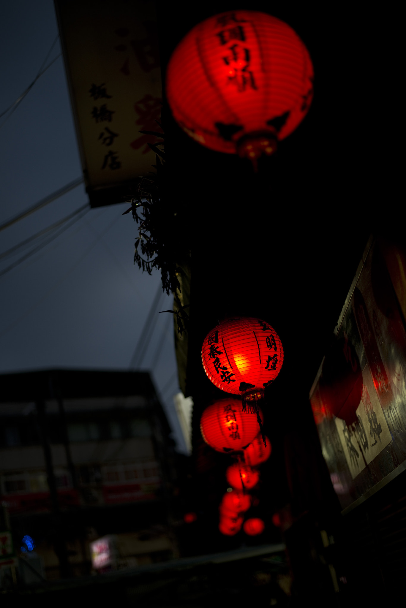 ZEISS Milvus 50mm F1.4 sample photo. Lanterns along street photography