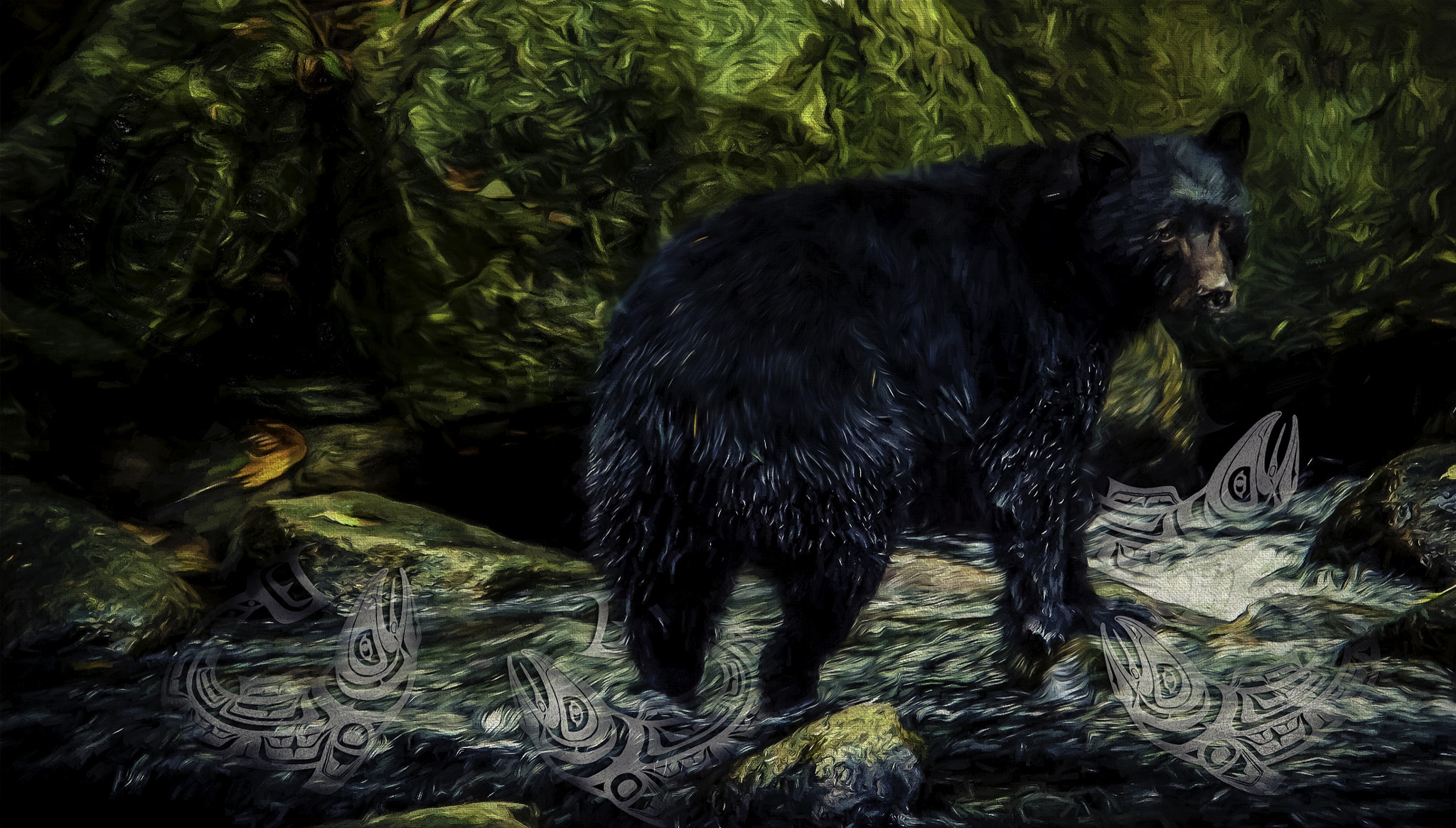 Nikon D70s sample photo. Black bear & salmon photography