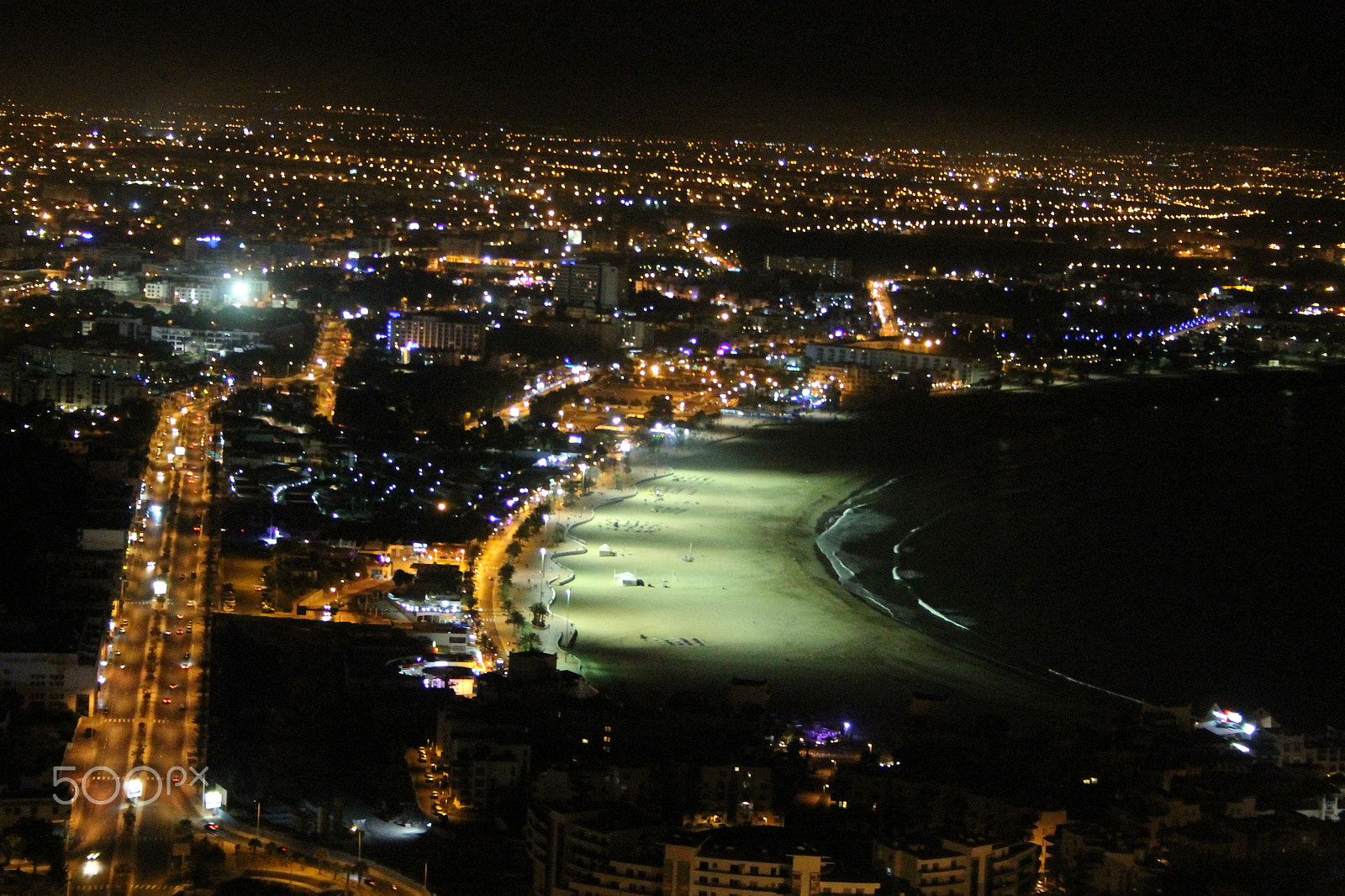 Canon EF-S 18-55mm F3.5-5.6 sample photo. Agadir by night photography