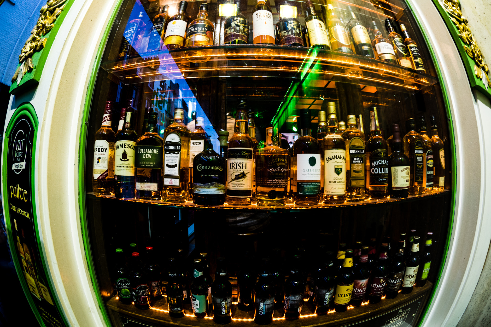 Nikon AF DX Fisheye-Nikkor 10.5mm F2.8G ED sample photo. The whiskey store on saturday night photography