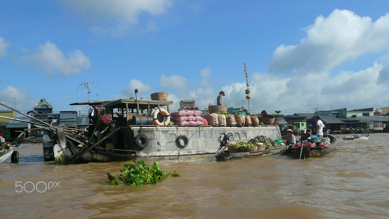 Panasonic DMC-FX100 sample photo. Mekong river market photography