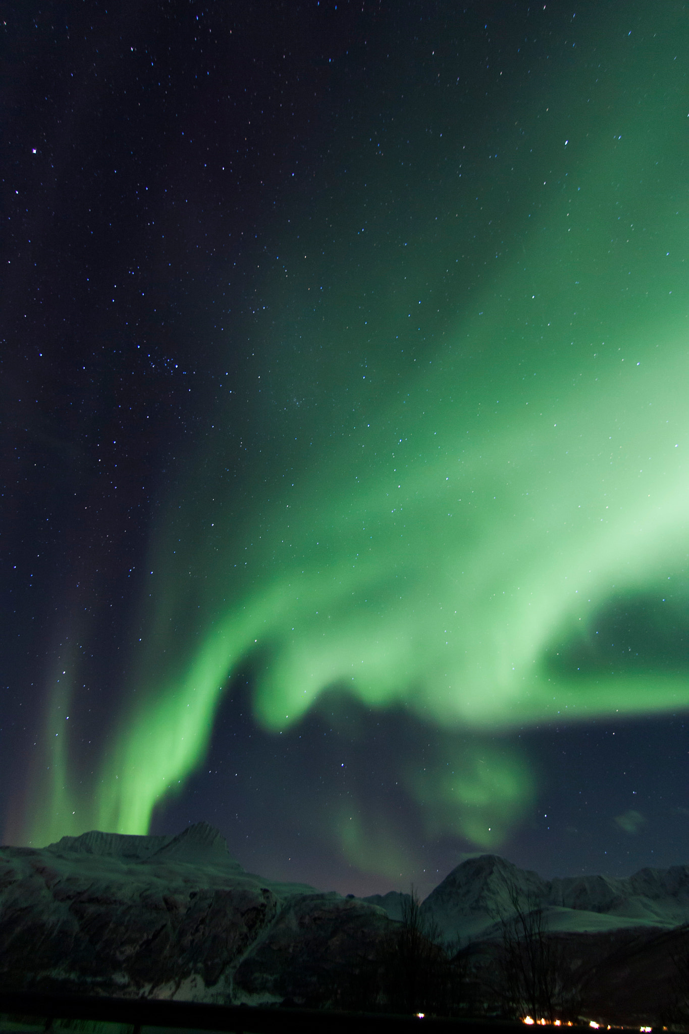 Canon EOS 450D (EOS Rebel XSi / EOS Kiss X2) sample photo. Powerful aurora photography