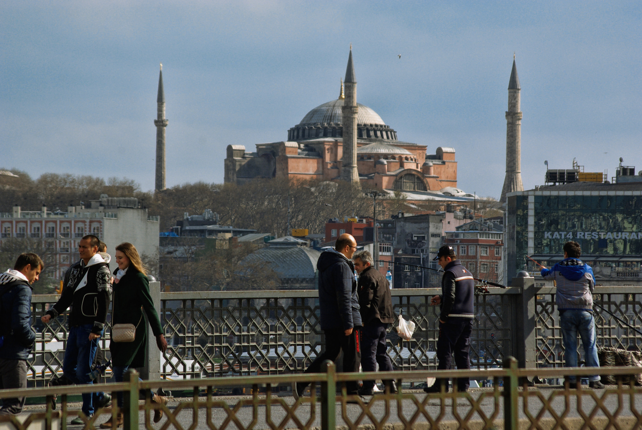 smc PENTAX-DA L 55-300mm F4-5.8 ED sample photo. Galata bridge and the hagia sophia photography