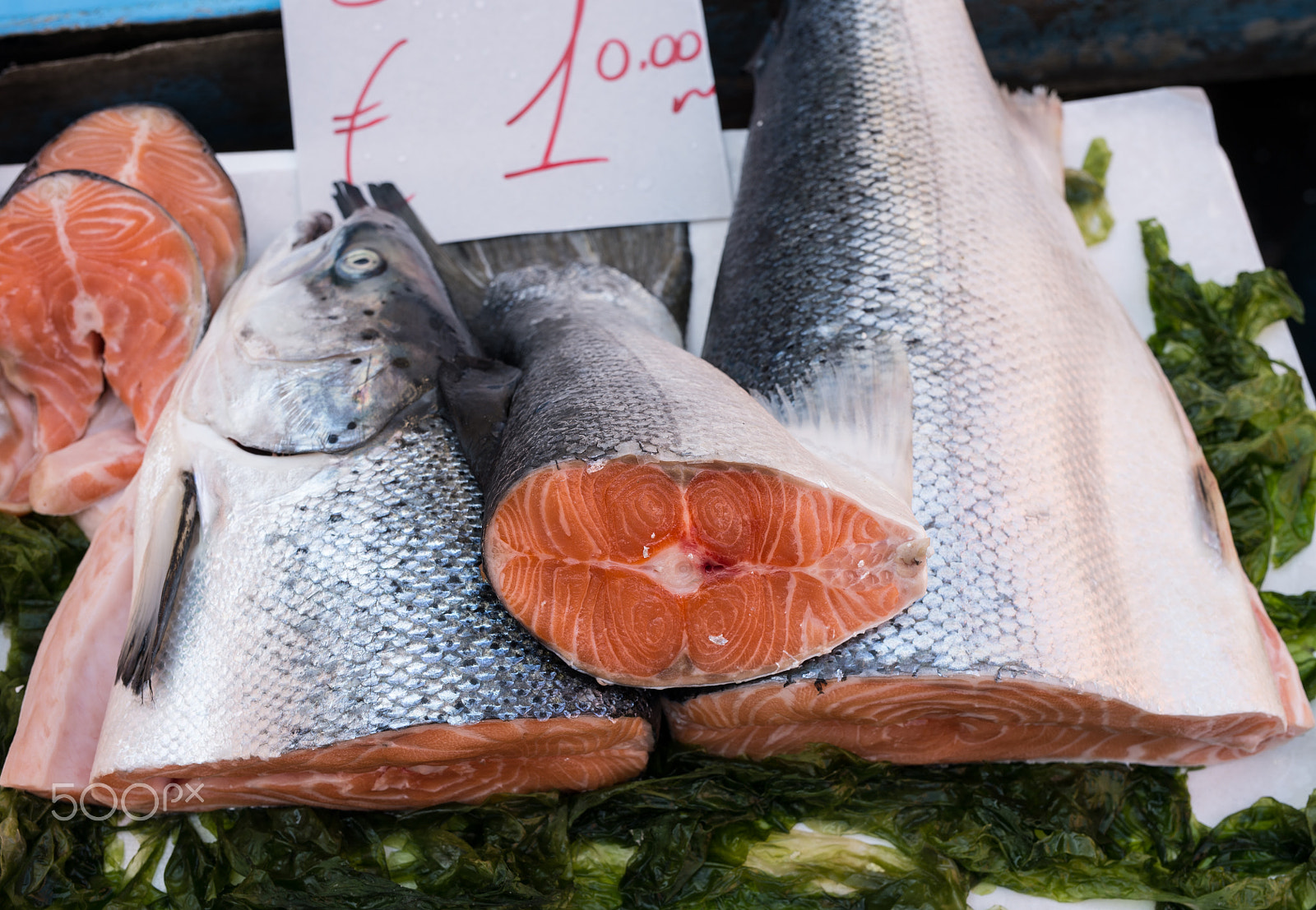 Nikon Df + Sigma 50mm F1.4 DG HSM Art sample photo. Salmon at market photography