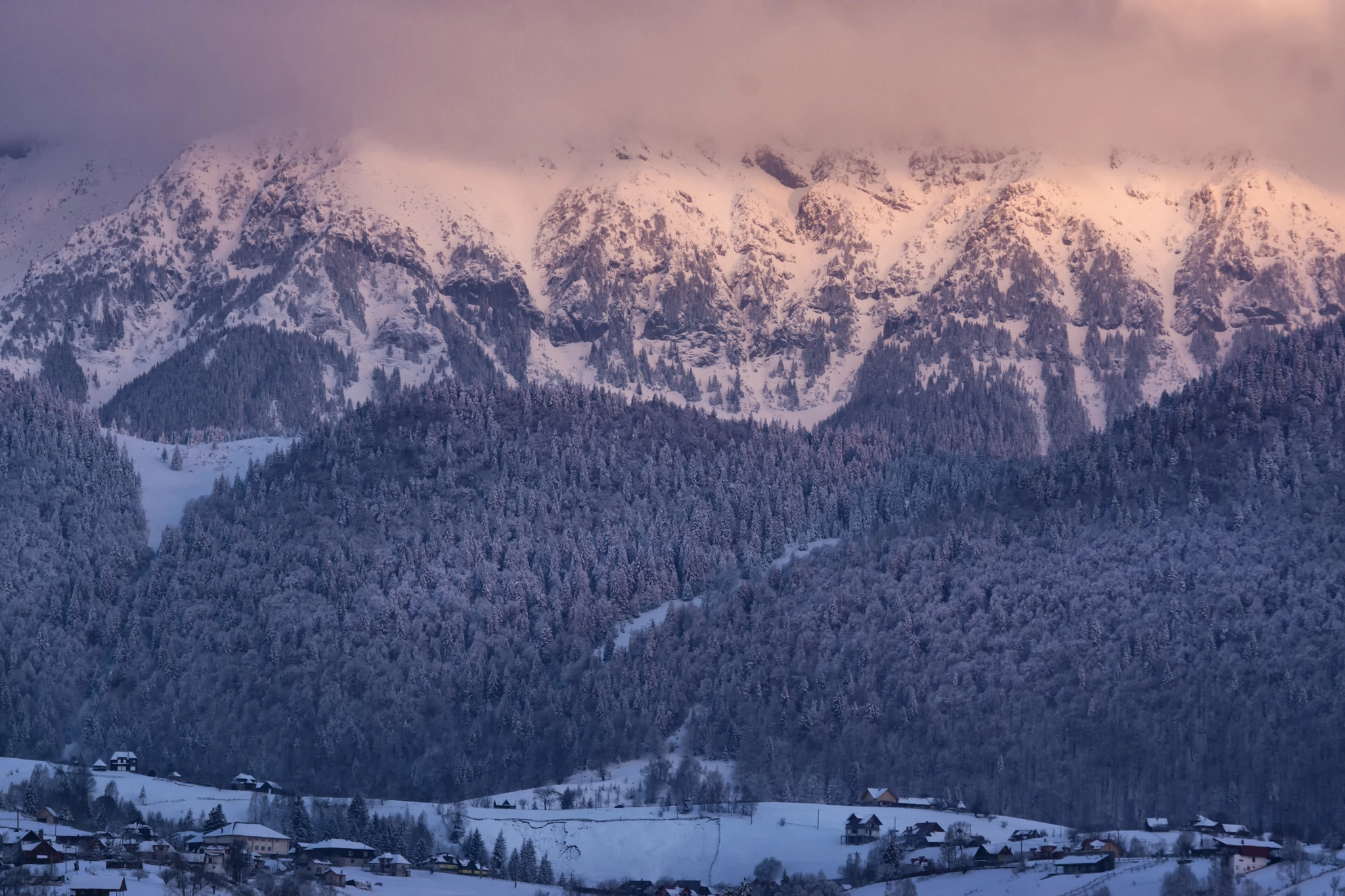 Sony SLT-A77 + Tamron SP AF 70-200mm F2.8 Di LD (IF) MACRO sample photo. Romanian stories - winter landscapes photography