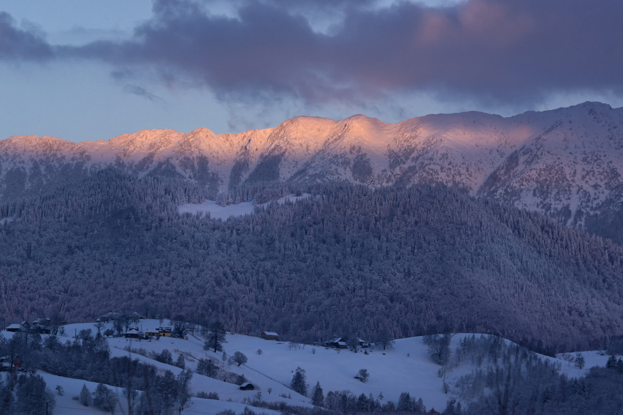 Sony SLT-A77 + Tamron SP AF 70-200mm F2.8 Di LD (IF) MACRO sample photo. Romanian stories - winter landscapes photography