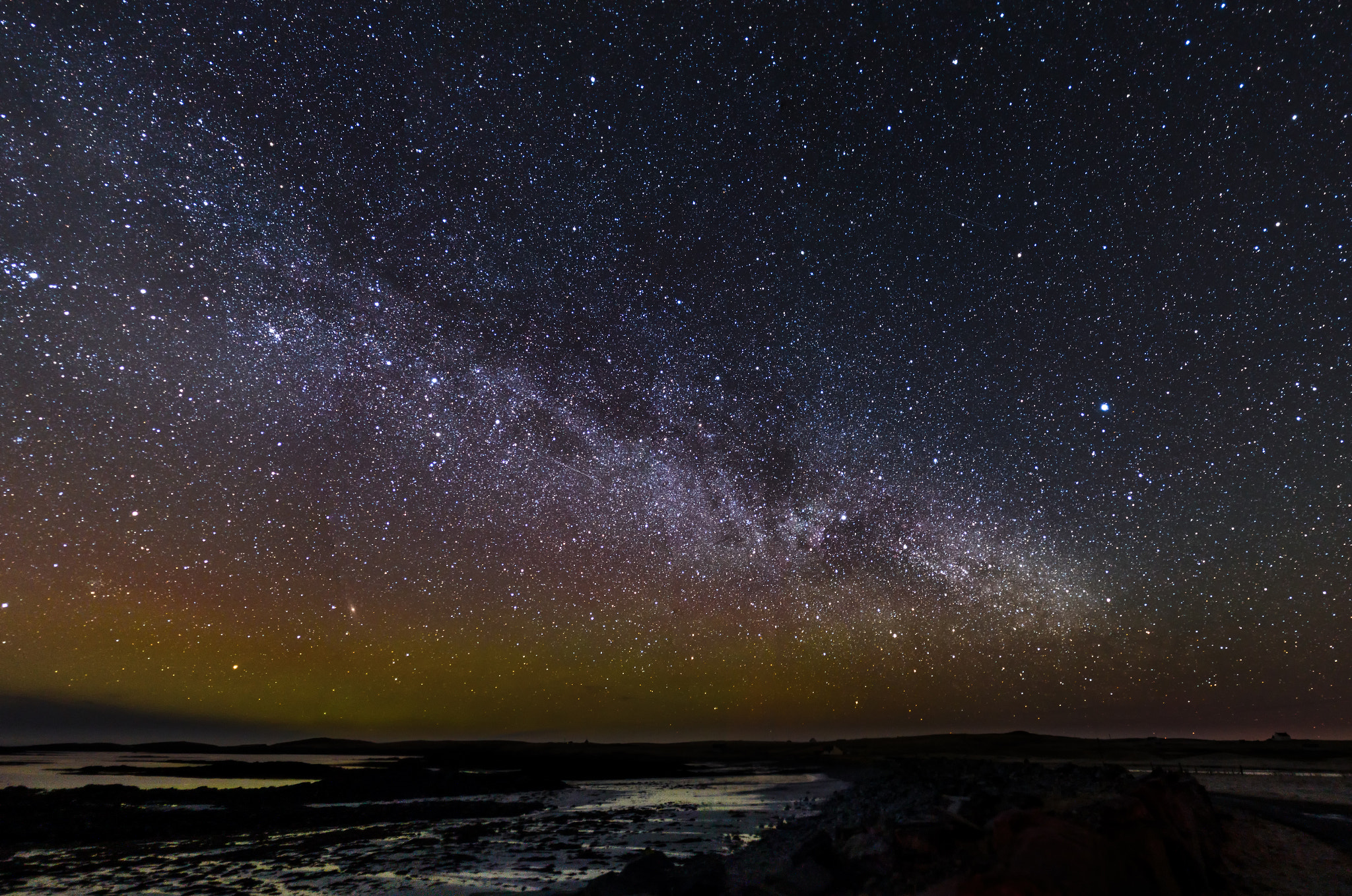 Sigma 24mm F1.4 DG HSM Art sample photo. Milky way and the northern lights photography
