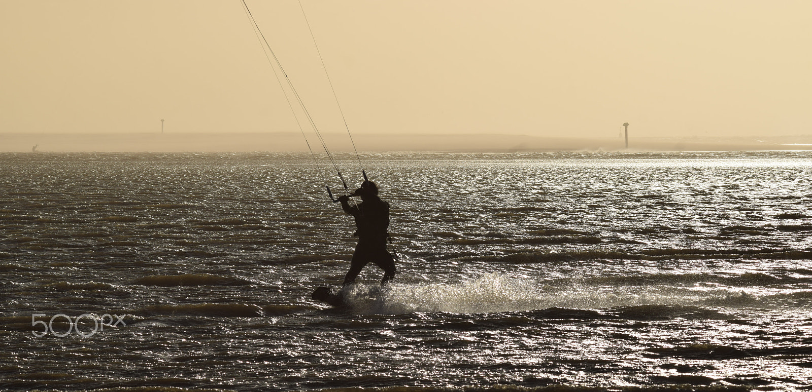 Sigma 150-500mm F5-6.3 DG OS HSM sample photo. Sunset kitesurfer photography