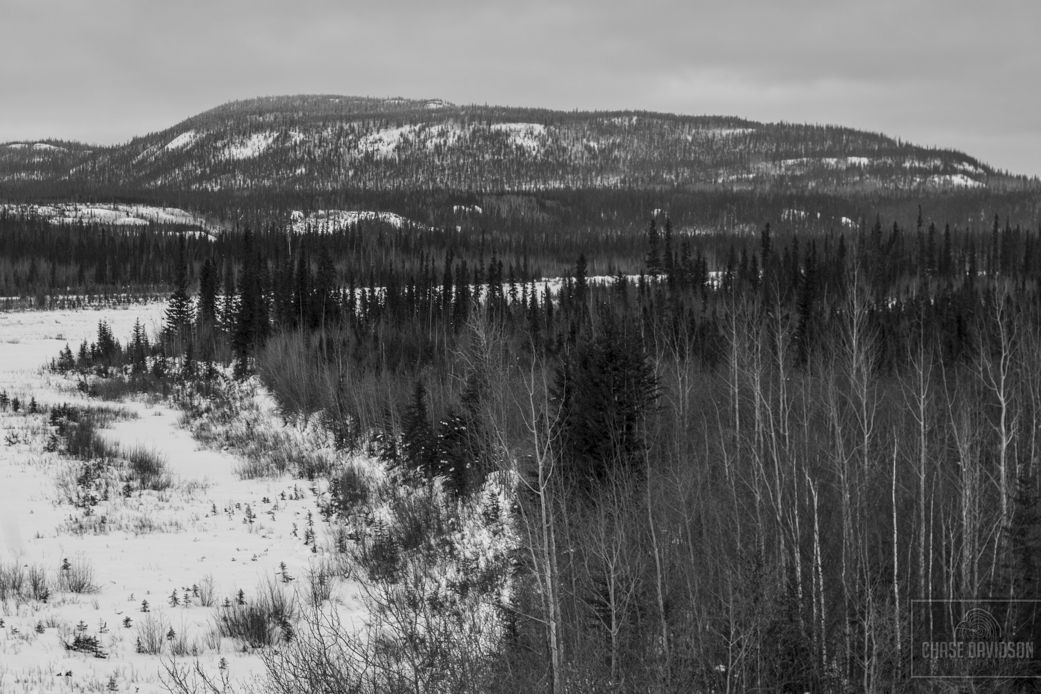 Sony E 18-200mm F3.5-6.3 OSS LE sample photo. Blackwater mountainside b&w photography