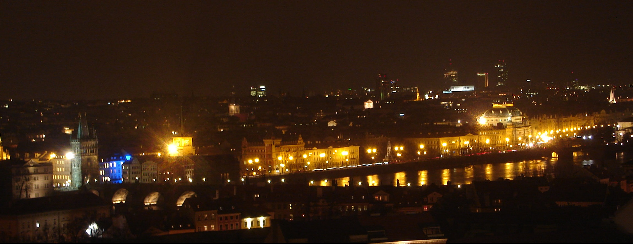 Sony DSC-S40 sample photo. Prague night photography