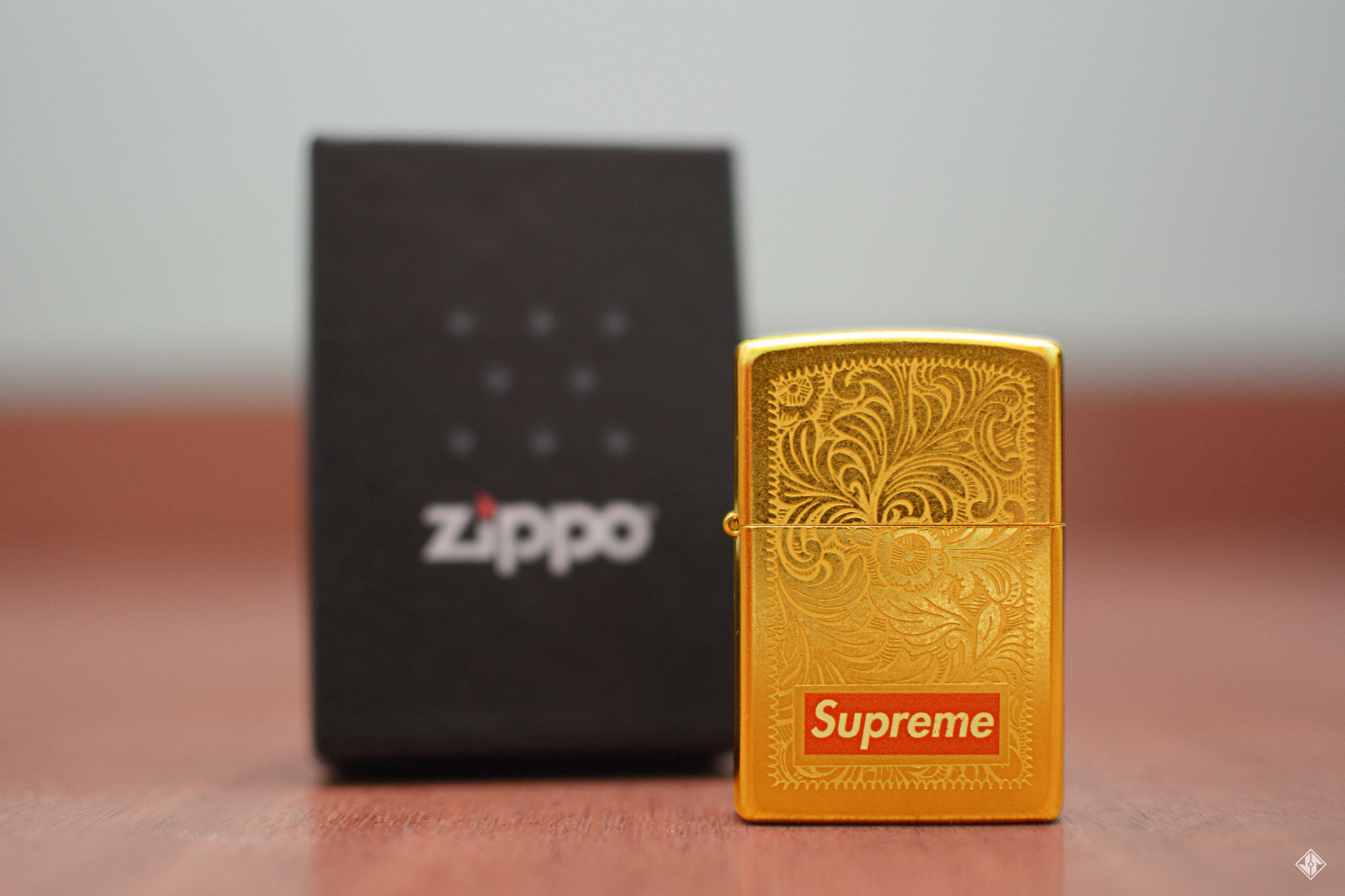 Nikon D5200 + Nikon AF Fisheye-Nikkor 16mm F2.8D sample photo. Supreme engraved brass zippo gold photography