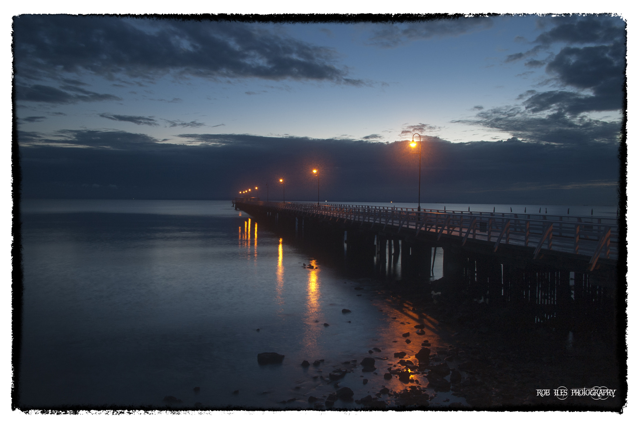 Pentax *ist DL sample photo. Shorncliffe jetty sunrise photography