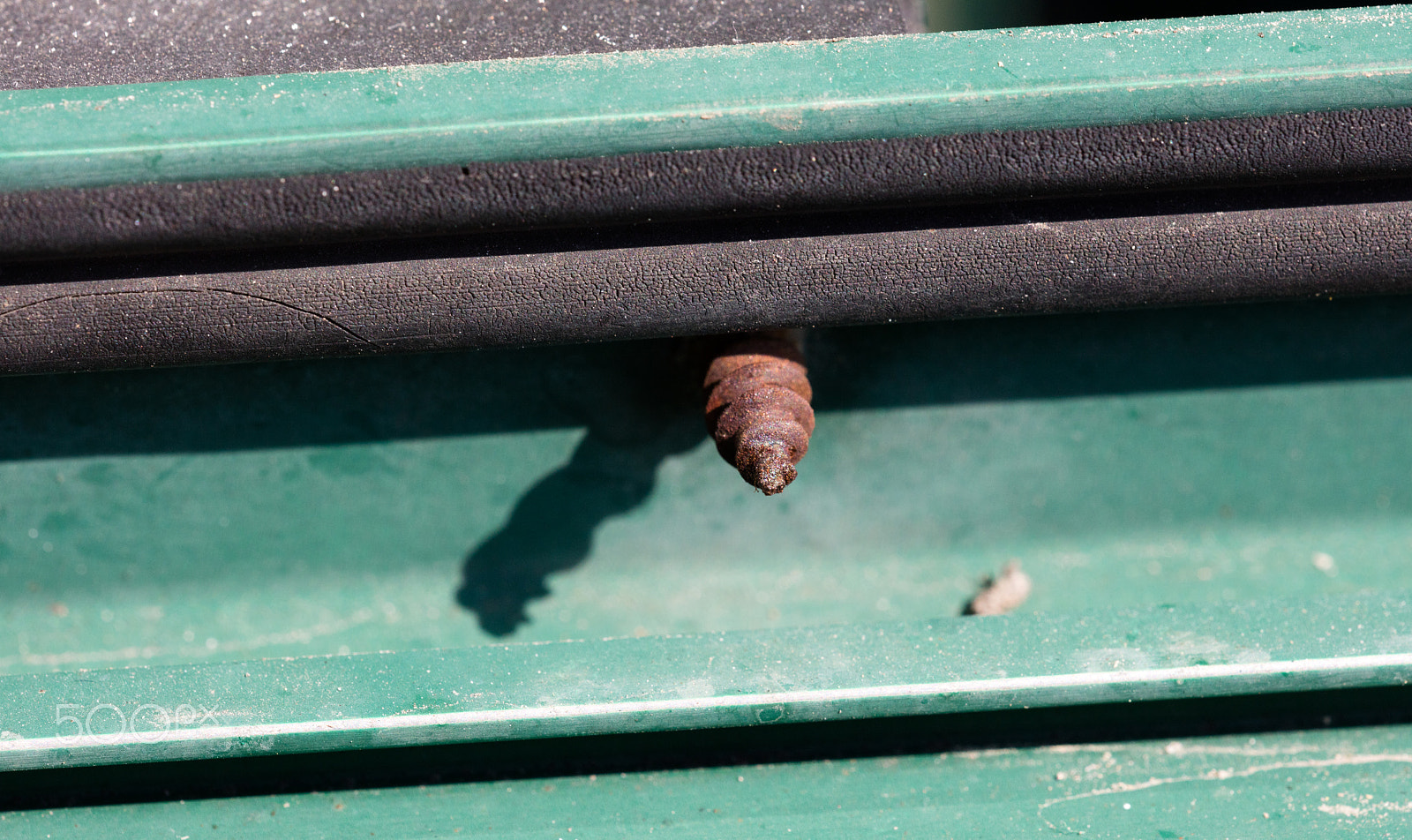 Sigma 150mm f/2.8 EX DG OS HSM APO Macro sample photo. Tip of rusted screw photography