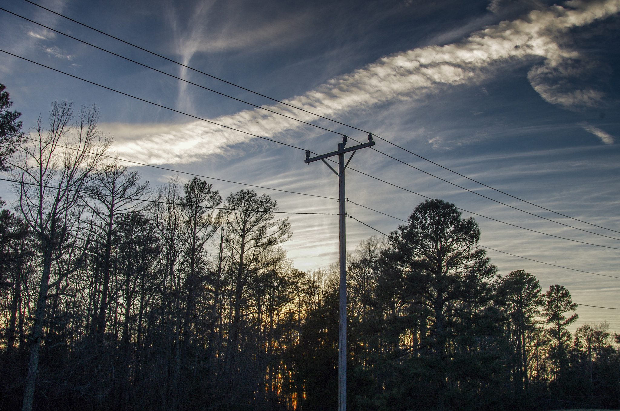 Pentax K-5 sample photo. Powered sunset photography