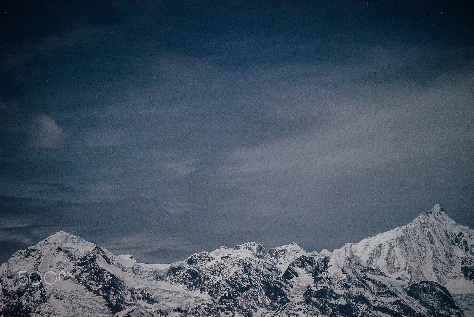 Sony a7S + Canon EF 100mm F2.8L Macro IS USM sample photo. The night of meri snowmountains photography
