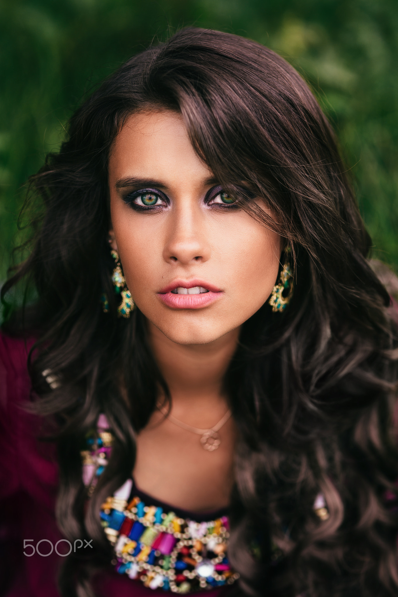 Portrait of a beautiful girl gypsy