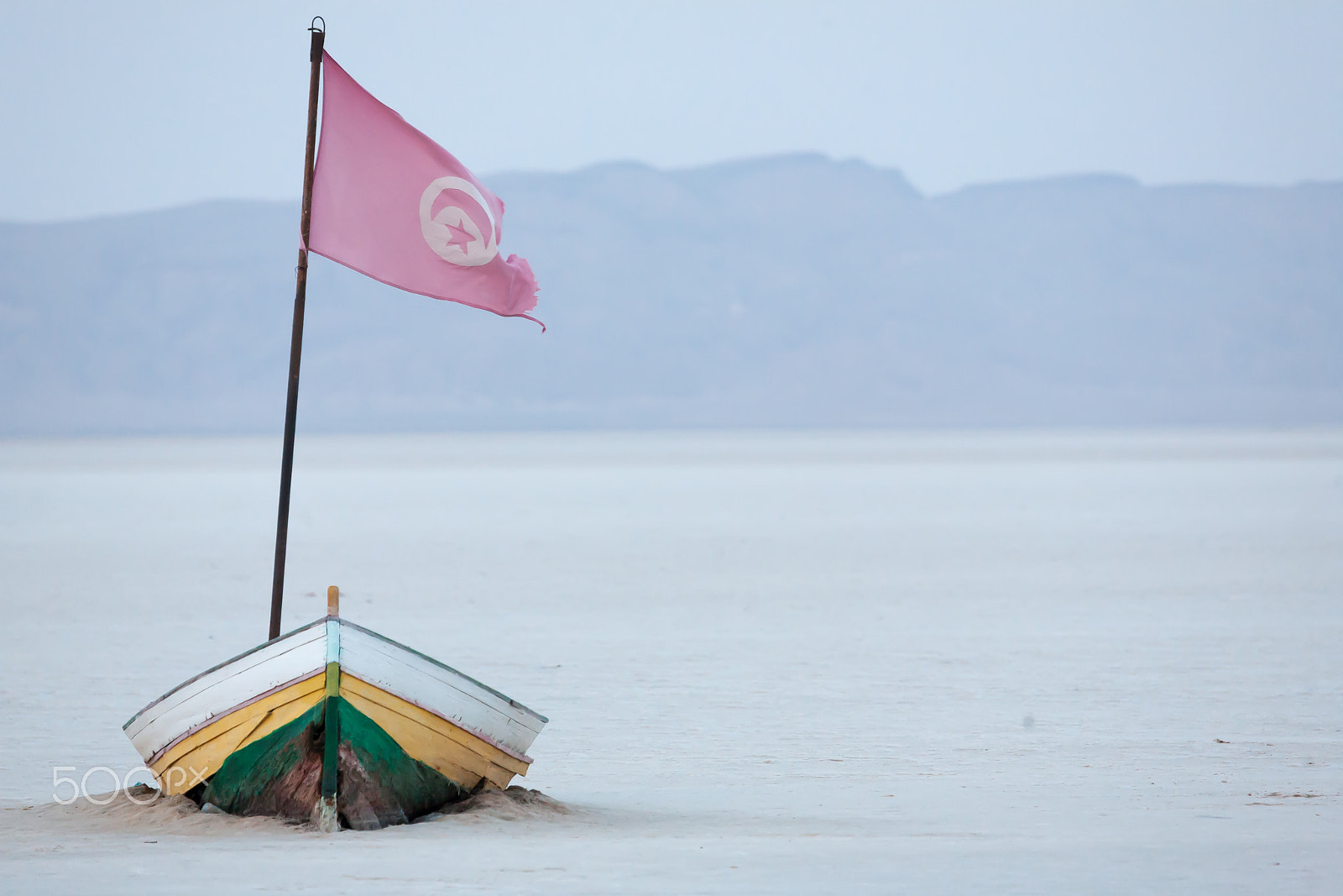 Canon EF 100-400mm F4.5-5.6L IS USM sample photo. Boat on the salt lake photography