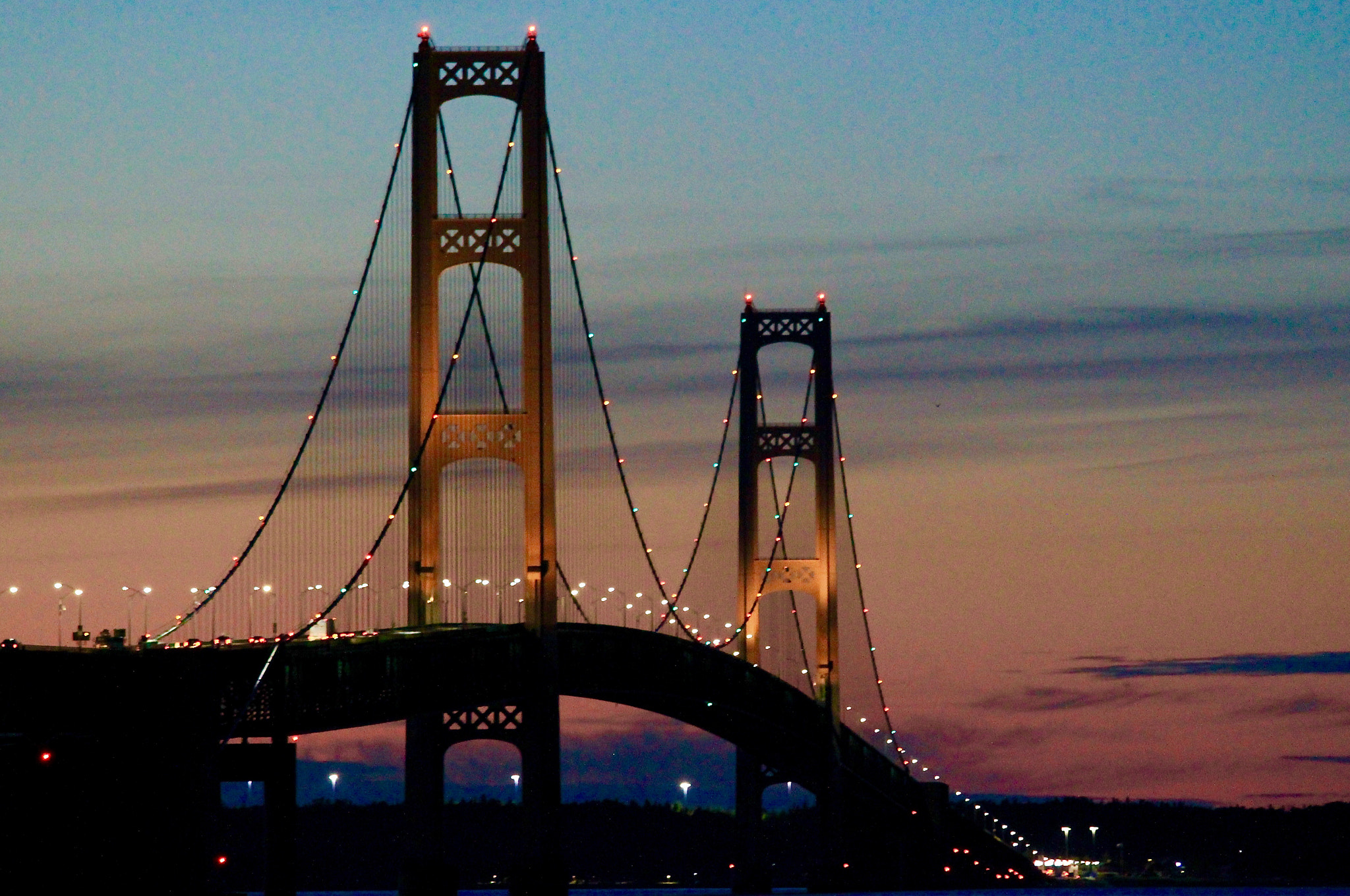 Canon EF 70-300mm F4-5.6 IS USM sample photo. Mackinac bridge, michigan photography
