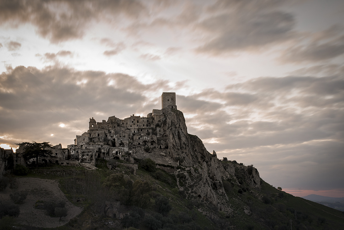 Nikon D750 + AF-S Nikkor 35mm f/1.8G sample photo. Craco ghost town photography