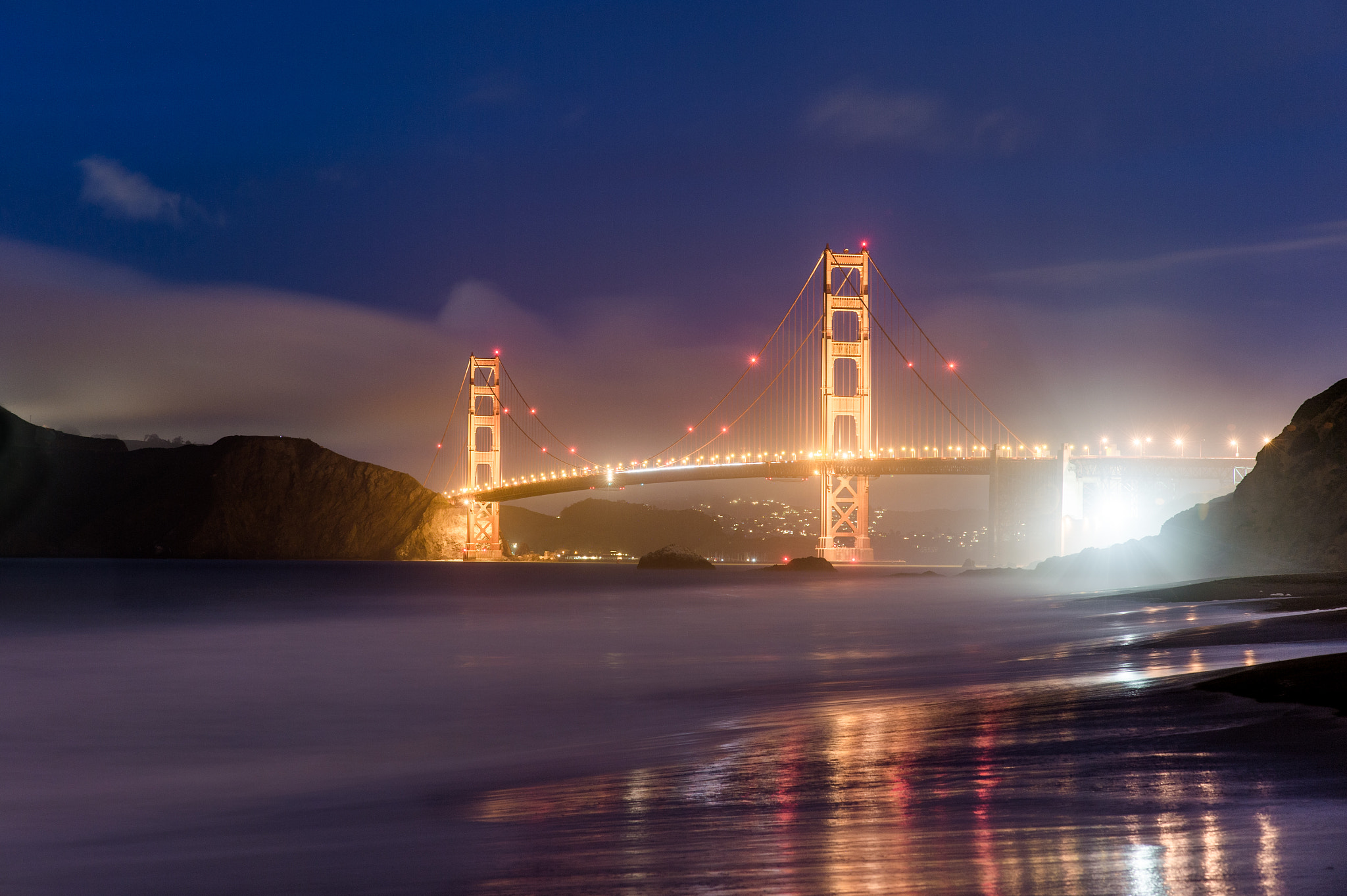 Nikon Df + Sigma 85mm F1.4 EX DG HSM sample photo. Golden gate illuminations photography