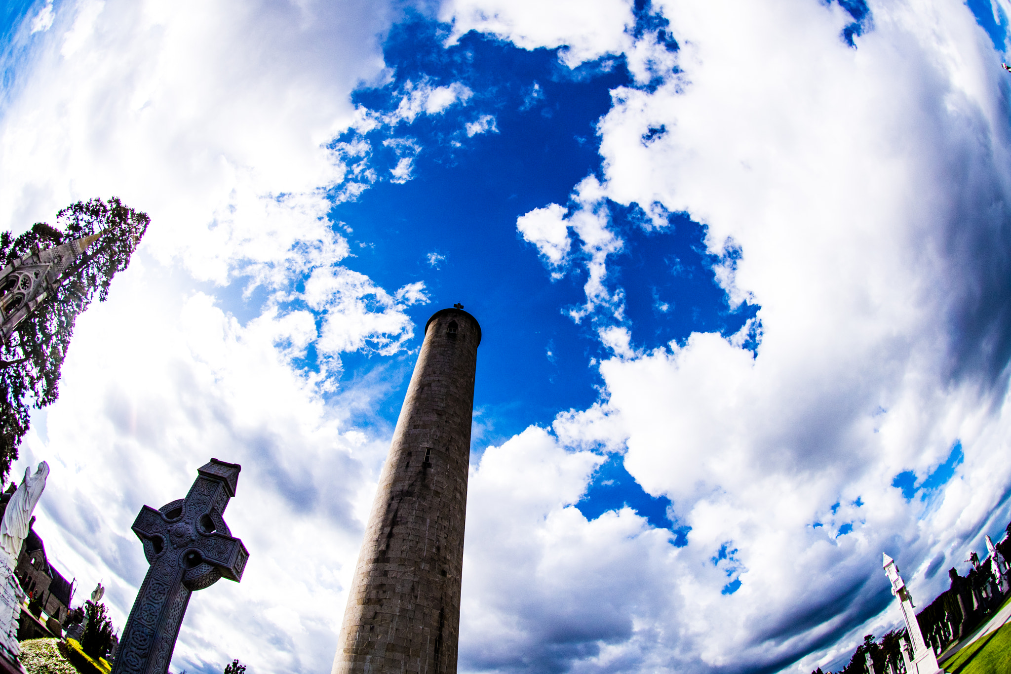Nikon AF DX Fisheye-Nikkor 10.5mm F2.8G ED sample photo. Views of glesnevin cemetery photography