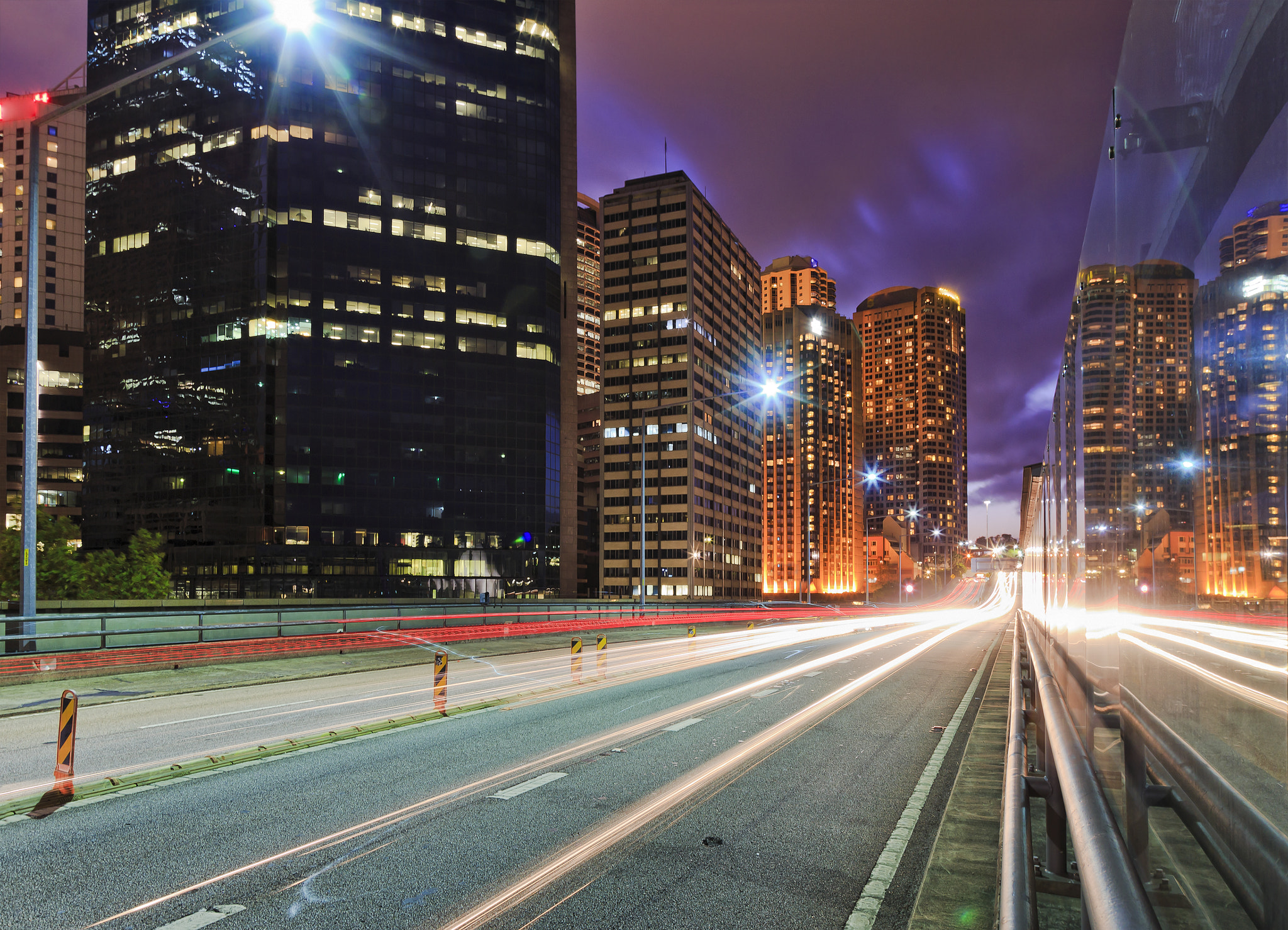 Road in concrete jungle