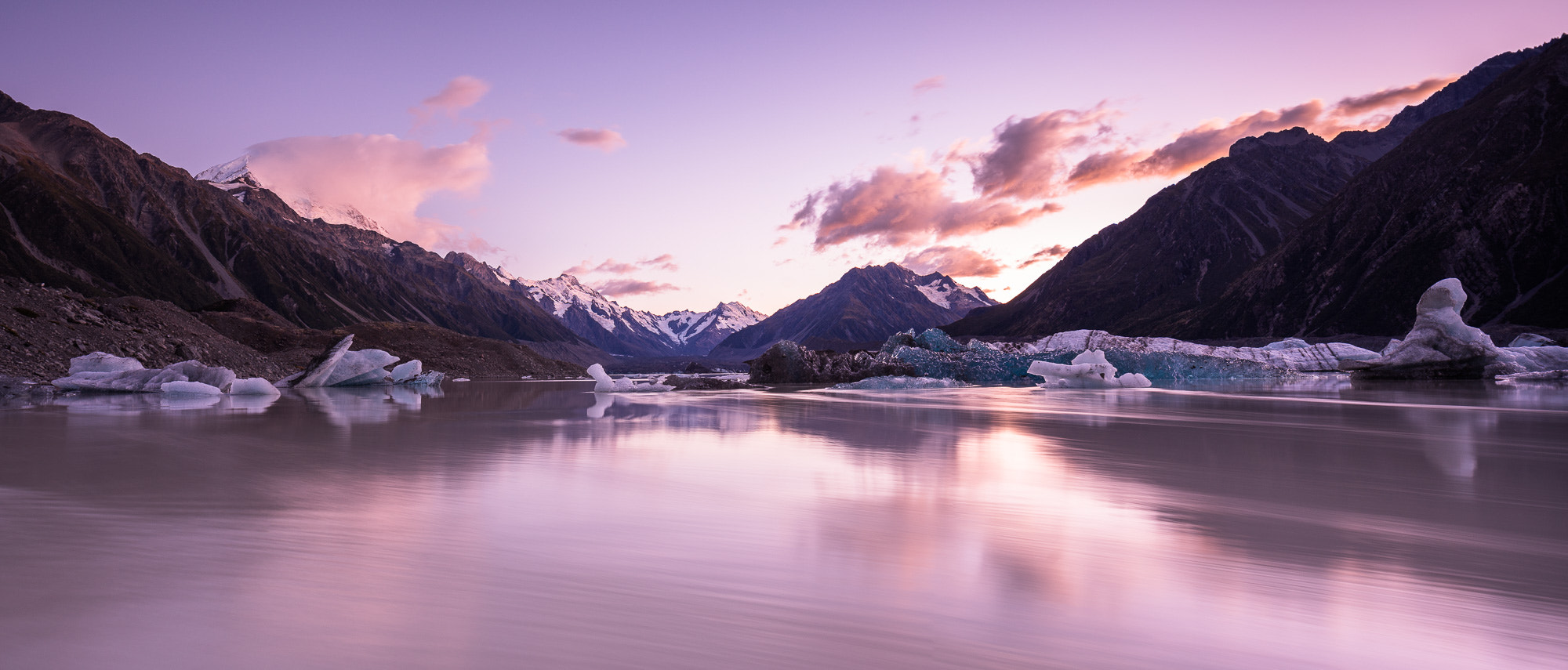 Canon TS-E 24.0mm f/3.5 L II sample photo. Tasman glacier terminal lake photography