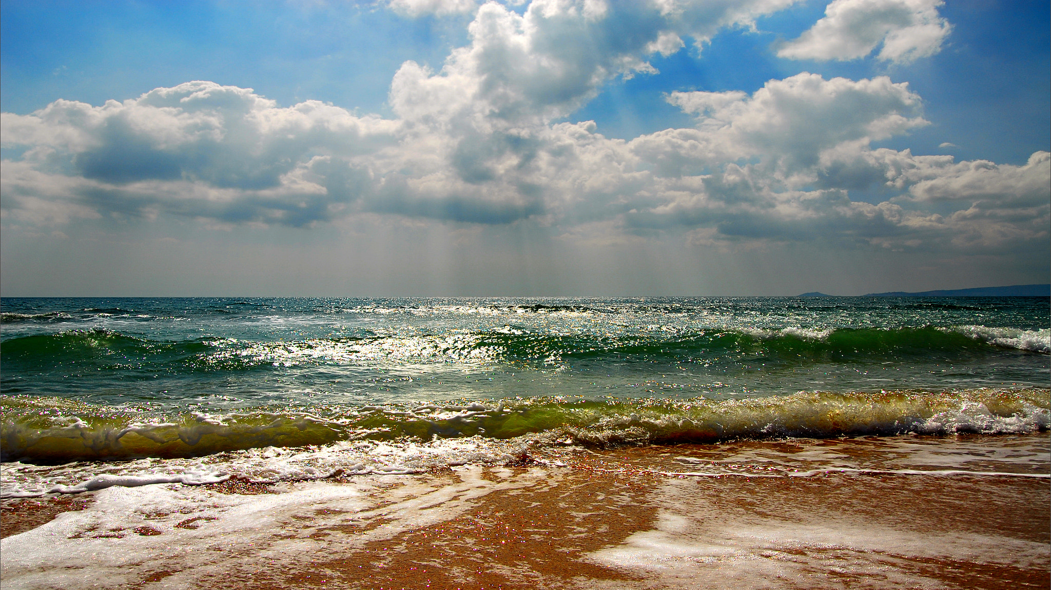 Nikon D200 + Sigma 18-50mm F2.8 EX DC Macro sample photo. Surf, sky and earth photography