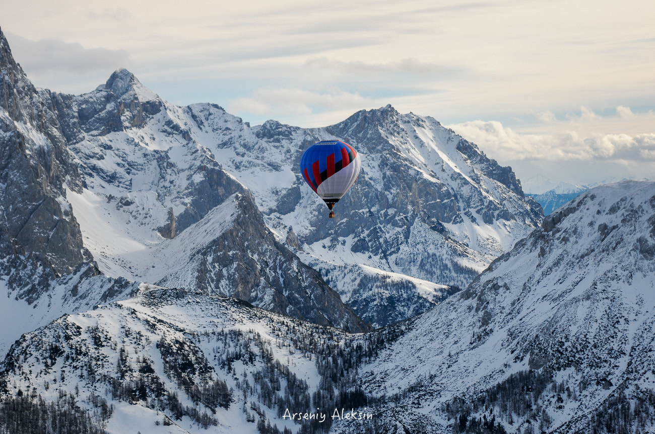 Sigma 70-200mm F2.8 EX DG OS HSM sample photo. Flying over the alps in austria photography