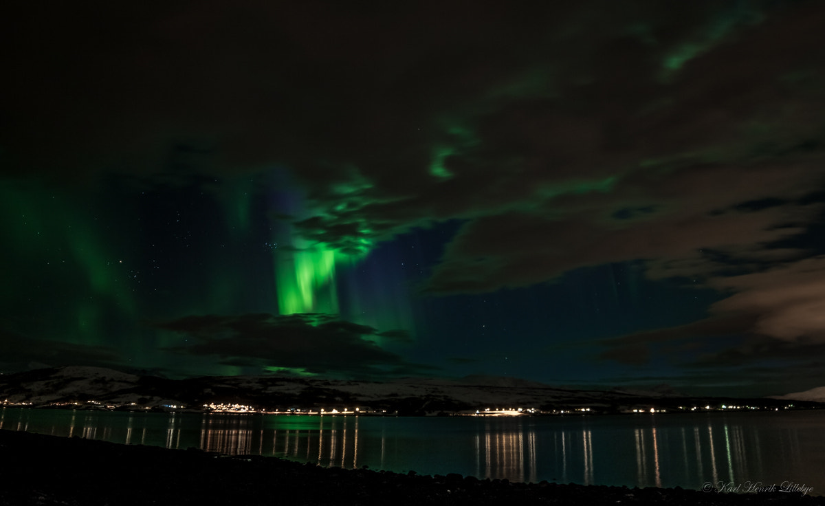 Samyang 14mm F2.8 ED AS IF UMC sample photo. Northern lights behind clouds photography
