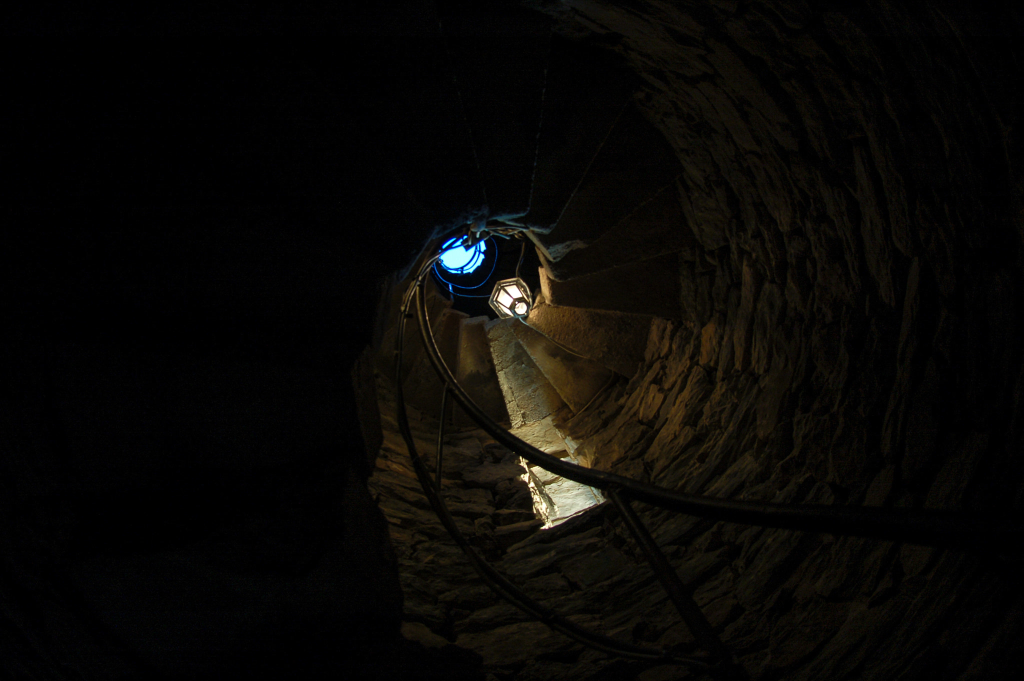 Nikon AF DX Fisheye-Nikkor 10.5mm F2.8G ED sample photo. Tower stairs photography