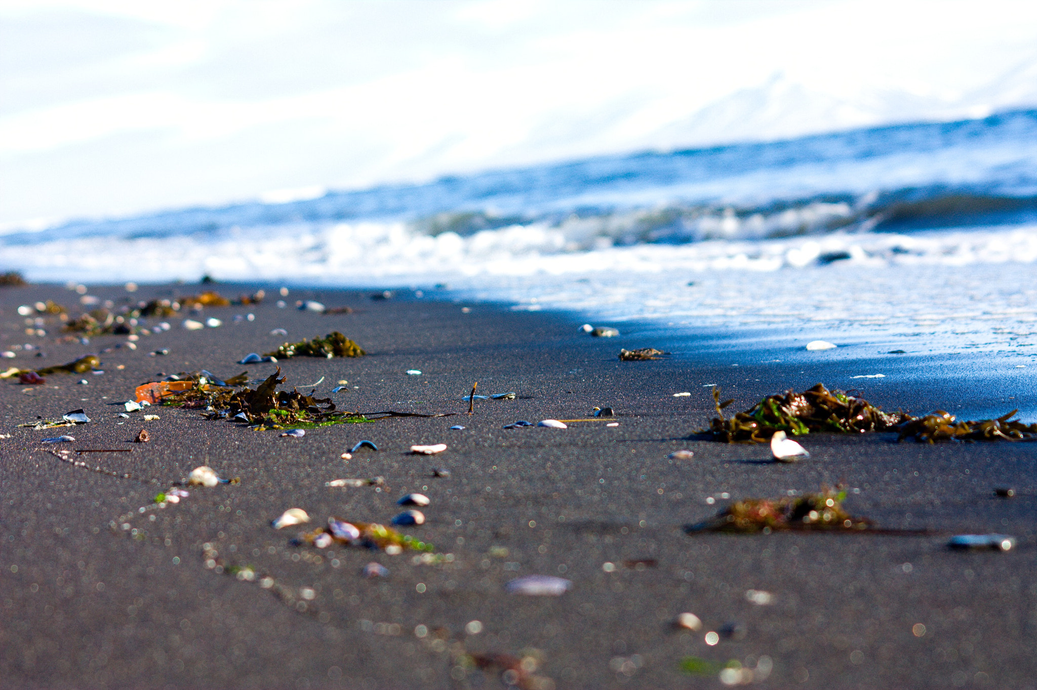 Sigma 70-300mm F4-5.6 APO DG Macro sample photo. Dark sand beach photography