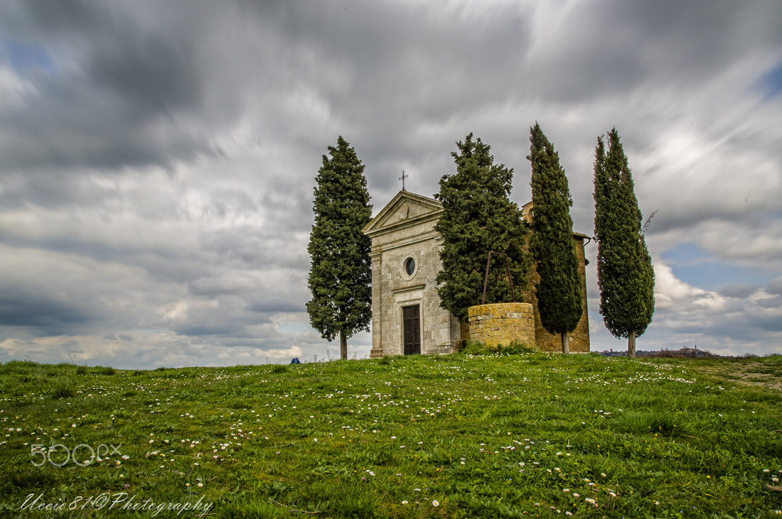 Sony Alpha DSLR-A580 + Tamron SP 24-70mm F2.8 Di VC USD sample photo. Chapel of our lady of vitaleta - san quirico d'orcia photography